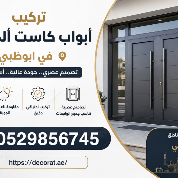 تركيب أبواب كاست ألمنيوم في ابوظبي