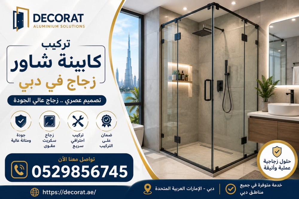 تركيب كابينة شاور زجاج دبي