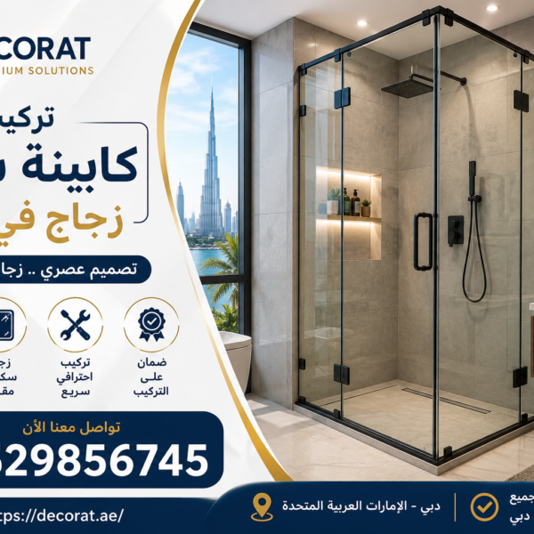 تركيب كابينة شاور زجاج دبي